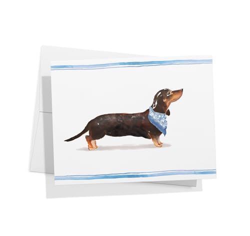 Image of Twigs Paper Dachshund Thank You Cards, 12 Dog Stationery Note Cards