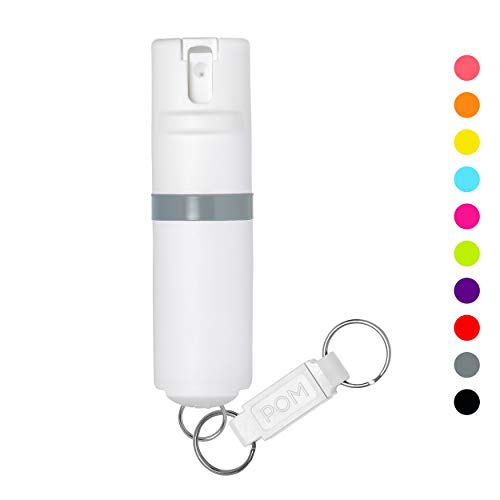 POM Grey Flip Top Pepper Spray Keychain - Maximum Strength OC Spray