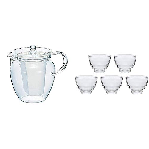 HARIO (nI) }{  Ȃ 700ml CHRN-4N & (nI) ϔM ۂ 5qZbg 170ml HU-3012yZbgz