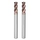 QUARKZMAN 2 Stück 5mm Durchmesser 5mm Schaft Vierkant-Nasenfräser 4 Schneiden HRC55 Hartmetall AlTiN-beschichtete CNC-Fräser-Werkzeuge für Endfräsen CNC-Bearbeitung, Schwarz