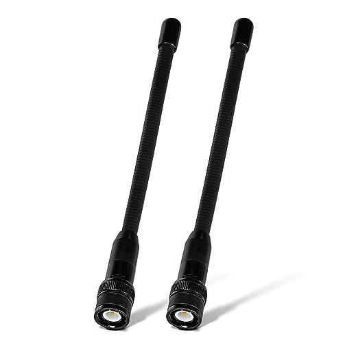 Eightwood BNC Handheld Scanner Antenna 2-Pack Dual Band 144/430MHz VHF UHF Flexible Ham Amateur Radio Antenna 6in for BC125AT BC75XLT Scanner ICOM IC-V8 IC-A14