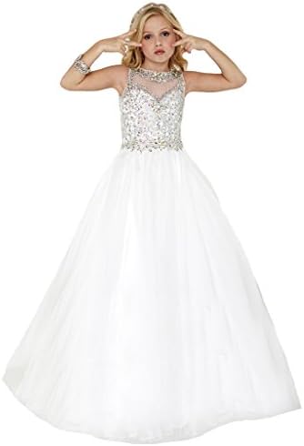 BeiMei Big Girls' Crystal Top First/Holy Communion Dress Pageant Dresses