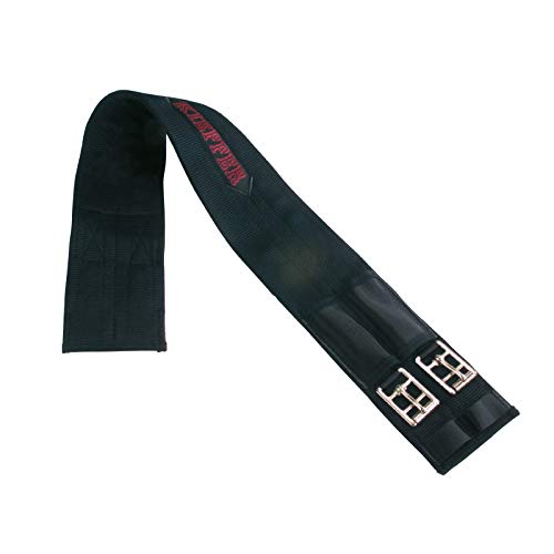 Kieffer Sangle Silverline 140cm sangle de selle ergonomique en cuir noir