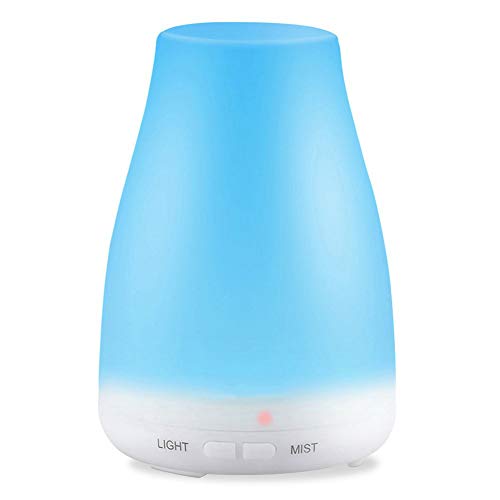 Preisvergleich Produktbild Aroma Diffuser, Luckyies 100ml Diffusor Ultraschall Luftbefeuchter Aromatherapie, Ultra Leise Diffuser BPA-Free Öle Diffusor mit 7 Farben LED Humidifier Duftlampe für Kinderzimmer Wohn- Büro