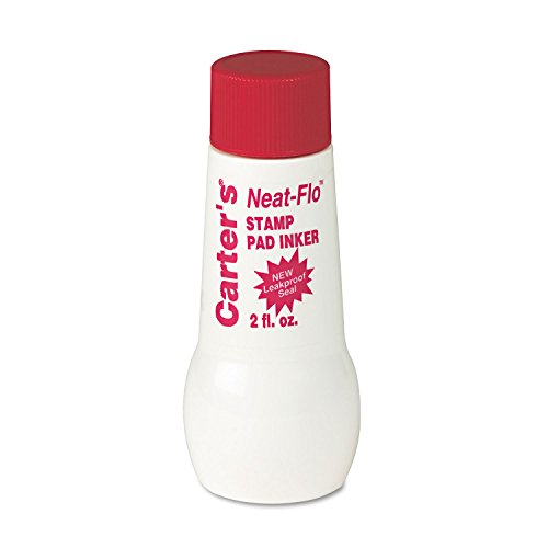 Encre rouge Carter's Neat-Flo Bottle Inker AVE21447 recharge tampon 2oz