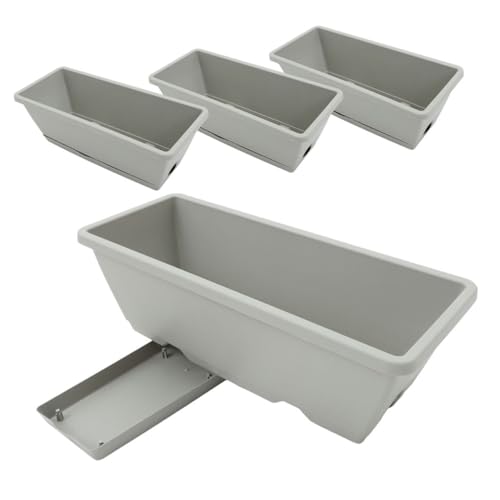 TOYANDONA 4piezas Jardineras Ligeras y Portátiles Unidades Diseño Rectangular para Plantas De Interior y Exterior Fácil De Almacenar y Duradera