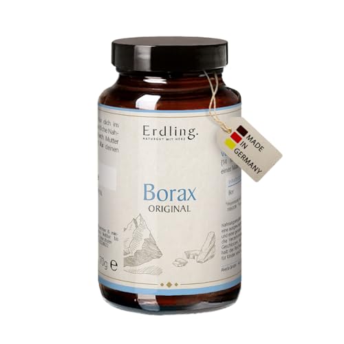 Waldkraft Borax - 99,9% Reinheit (Natriumtetraborat) | Lebensmittelqualität | Optimale Löslichkeit | Nachhaltig verpackt in Braunglastiegel | Exklusiv bei Waldkraft | 70 g reines Borax-Pulver (70g)