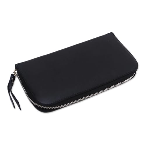 Sac bandoulière cuir noir Polosan Black fait main taille unique