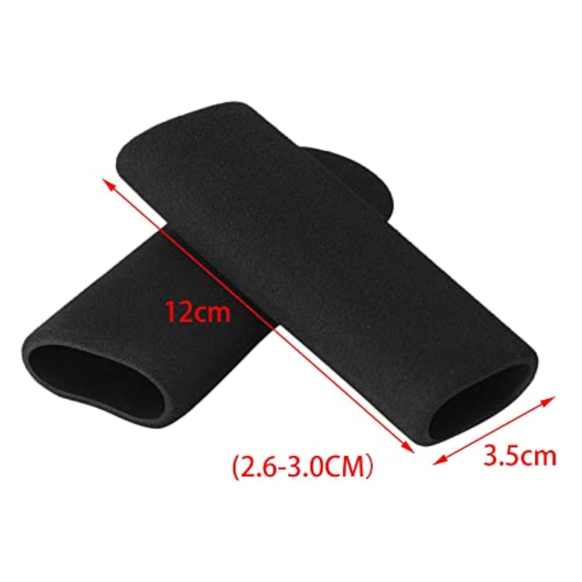 2Pcs Motorcycle Foam Handle Grip Covers, Soft Replacement