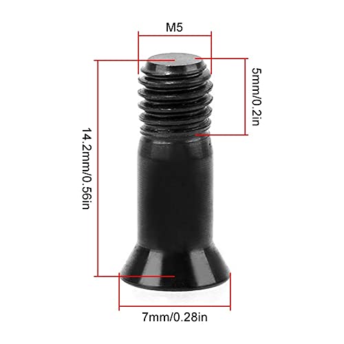 2PCS Bike Titanium Bolts,M5x14.2mm Wheel Bolt,Bicycle Rear Derailleur Fixing Screw for Road Bike MTB, black - Image 4