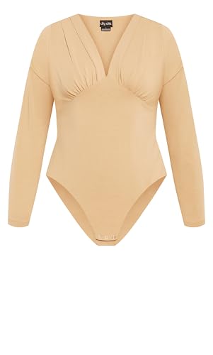 Image of City Chic Women's Plus Size Amelila Pleat Bodysuit