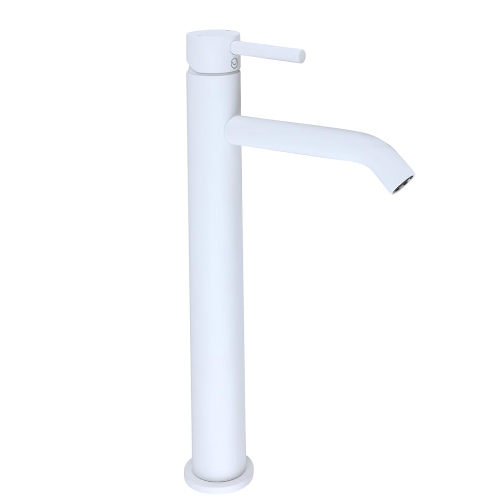Milano Chalk Elements High Rise Mono Bathroom Basin Mixer Tap Lever Handle