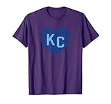 KC Heart KC (Kansas City) KC Love KC Powder Blue KC 2-Letter T-Shirt