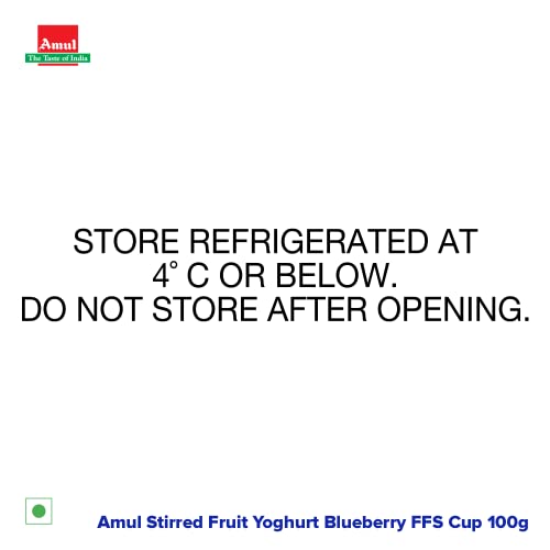 Amul Stirred Fruit Yoghurt Blueberry, 100g
