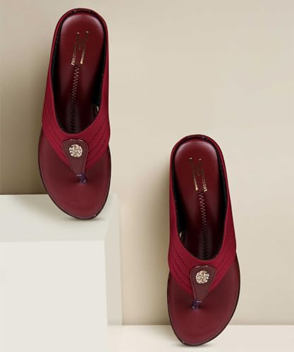 Image of XE Looks Women's Synthetic Leather Comfortable Slip Heels