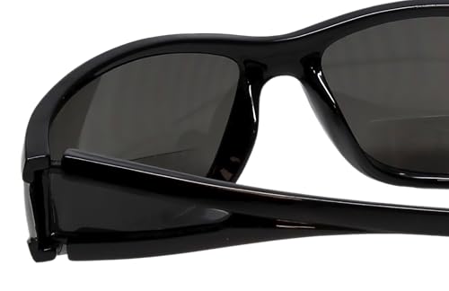 Image of Calabria PC7331BF-AP Polarized BiFocal Reading Sunglasses Men Women - Wrap Around Sports Frame | UV Protection Polarized Lens
