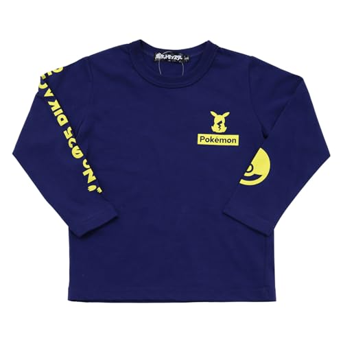 Amazon.co.jp: ポケモン 男児 長袖Tシャツ ピカチュウ ロゴプリント