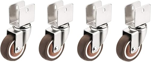 Roulettes pivotantes avec frein 25mm en U pour meubles de maison