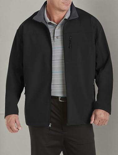 Harbor Bay by DXL Men's Big and Tall Bonded Fleece Jacket | Fleece Lined Interior and Smooth Full-Zip Outer Shell4