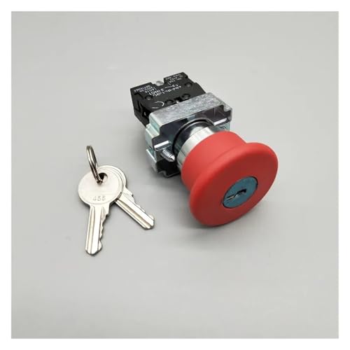 Bouton arrêt d'urgence XB2-BS142 à clé 22mm 1NC type coup de poing rotatif