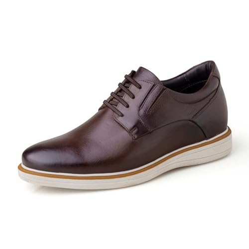 Velzani Durin Men&rsquo;s Invisible Elevator Shoes &ndash; Gain 3.15&rdquo; (8 cm) Height &ndash; Genuine Leather...