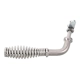 NIYANGLE Federgriff Edelstahl für Holzofen Kamintür Hitzebeständiger Ersatzgriff mit Federmechanismus Kompatibel für Grill Smoker Pelletbrenner Selbstmontierbar Silberfarben