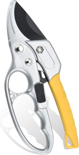 Image of Mozarto Heavy Duty Gardening Scissor /Plant Cutter For Garden /Branch Cutter For Plants /Flower Cutter /Pruners For Plants /Wood Branch Trimmer /Secateurs /Pruning Shears Blade (Yellow)