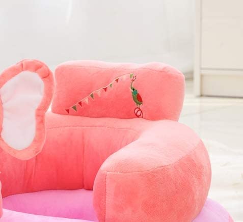 Image of AVS Cute Elephant Design Baby Sofa Seat Plush Cushion Sofa Cum Bed And Soft Rocking Chair Comfort Baby Supporting Seat Soft Plush Cushion And Chair For Kids (Pink),1