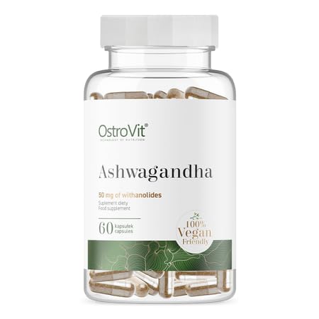 OstroVit Ashwagandha VEGE (60 Capsules) for Endurance, Vitality and Energy, Against Stress, During Physical Exertion or Exhaustion