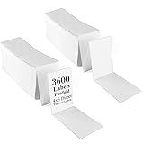 4x6 Direct Thermal Labels, 2 Stacks, 4000 Labels Total, Fanfold Mailing Address Postage USPS, UPS, Fedex Shipping Labels, Perforated, Permanent Adhesive, Compatible Zebra 2844, Elton, Datamax, Sato, I
