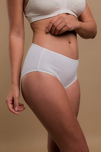 Cottonique Women's Latex-Free Waist Brief made from 100% Organic Cotton (2/pack | Natural)4