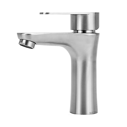 Pingoo.Casa, Torneira para Banheiro, Misturador Monocomando, Aço Inox 304, Escovado, Baixa Araguaia,