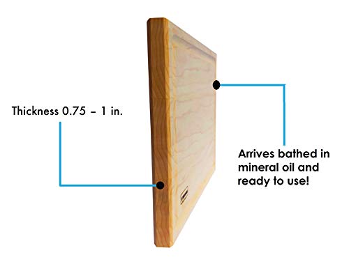 Tabla De Cortar De Madera De Arce 35.56x25.4 cm miniatura 3
