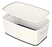 Leitz MyBox Aufbewahrungsbox mit Deckel, 5 Liter, Wasserabweisend, perlweiß /grau, WOW, 52291001