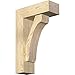 Ekena Millwork BKT0604X16X24LEC05RDF Legacy Block Rough Sawn Bracket w/Offset Brace, Douglas Fir