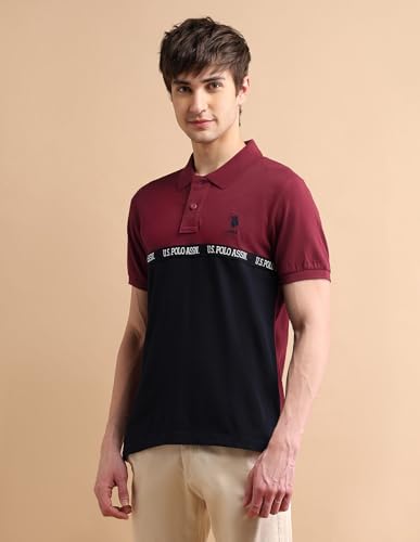 Image of U.S. Polo ASSN. Regular Fit Polo T Shirts for Men - 100% Cotton, Half Sleeves Mens Tshirt
