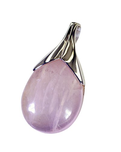 Pendentif quartz rose femme argent RIYO | Cadeau de bijoux classique 1.5in