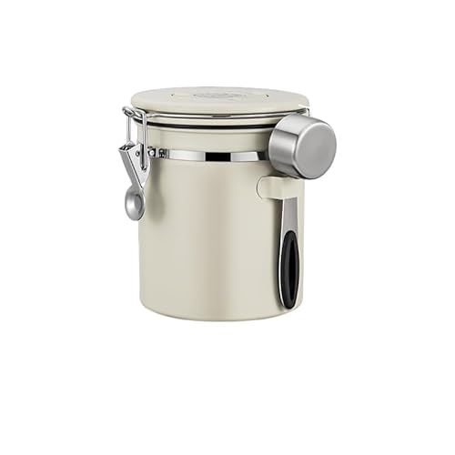 コーヒー粉密封 豆入れ 防振 防湿 コーヒー豆貯蔵タンク コーヒー豆キャニスター 酸化を防ぐ 保存用コーヒー粉 オイルリッチ 一方向排気 良好なシール効果 ダブルシール