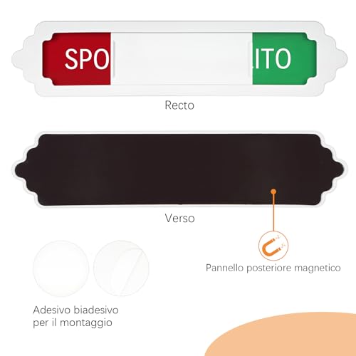 Segnaletica per lavastoviglie che commuta lo stato di pulizia/sporco, dimensioni 17,7 * 4 * 0,6 cm, con supporto adesivo e montaggio magnetico (XW, IT)