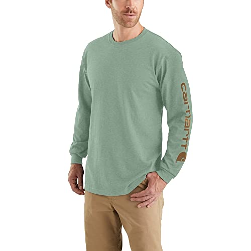 Image of Carhartt Men's Dearborn Loose Long-Sleeve Logo T-Shirt Closeout