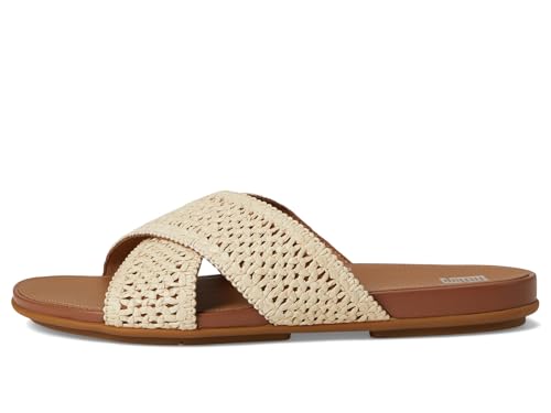 Image of FitFlop Women's Gracie Leather Cross Slide