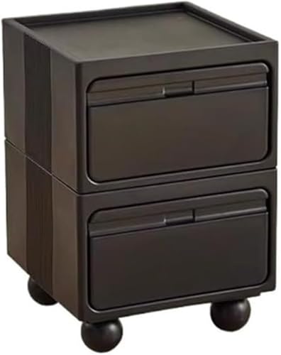 Multi-Functional 2-Tier Stackable Plastic Side Table with 2 Drawers, Small Nightstand &amp; Coffee Table for Home Storage, Practical &amp; Versatile (Multi-Colored)