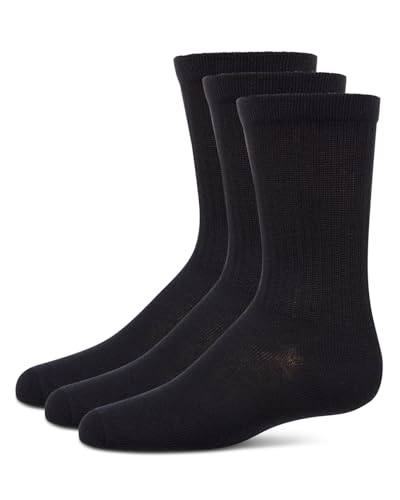MeMoi Boys' 3 Pair Pack Ribbed Cotton Blend Crew Sport Socks2