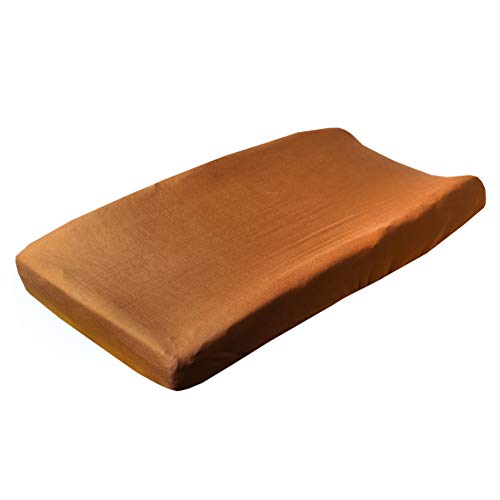 Image of Copper Pearl Premium Knit Changing Pad Cover Soft, Stylish, and Universal Fit for All Standard Diaper Changing Pads, Trendy Design Changing Pad Covers, Camel