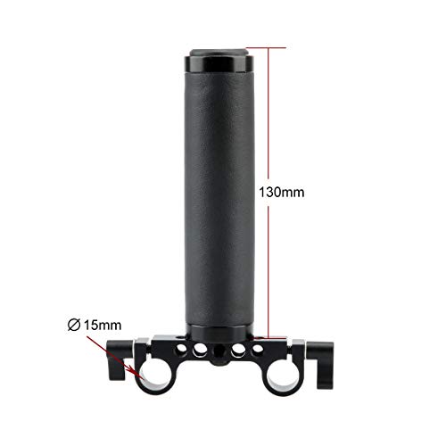 NICEYRIG 15mm Handle Kit with Rod Clamp Connector, Applicable for DSLR Camera Rig Support Rail System