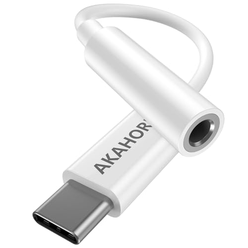 USB C to 3.5mm Audio Adapter with DAC Chip, Type C Headphone Jack Converter for Samsung S21/S22/S23, iPhone 15, Google Pixel 6/7, Huawei Mate 50 - Supports Mic & Volume Control, Hi-Fi Sound (16-320?)