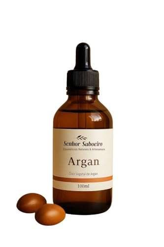 Óleo de Argan Puro Prensado à Frio Senhor Saboeiro para Uso Cosmético 100mL