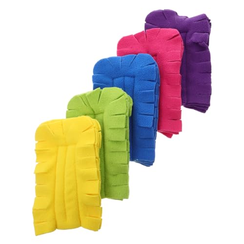 Alipis 5 Piezas Recambios de Plumero de Cabezales de Flannel Reutilizables para Limpieza de Polvo Ventiladores Ventanas Cocinas y Esponjosos y Lavables
