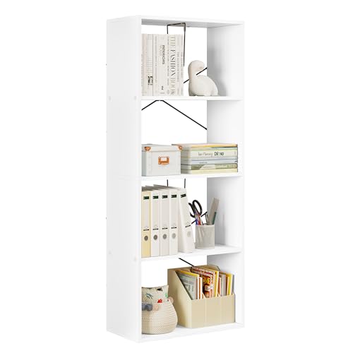 WOLTU Scaffale da Soggiorno, Libreria in Legno Salvaspazio Portaoggetti