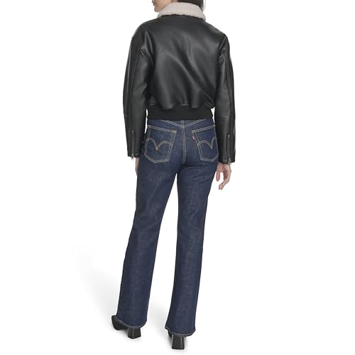 Image of Levi's Women's Faux Leather Bomber With Laydown Collar